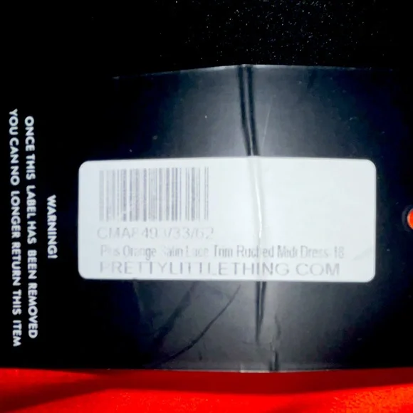 Orange Satin Plunge Ruched Midaxi Dress NWT - Picture 5 of 6